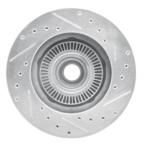 Ford Ranger Brake Rotor (1) - Front Right - R1 Concepts - Drilled & Slotted - Silver - `98-`02